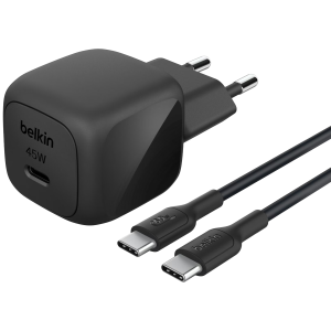 Belkin 45w Usb‑c Snellader Met Pps – Zwart (incl. 1m Kabel Incl. Kabel)
