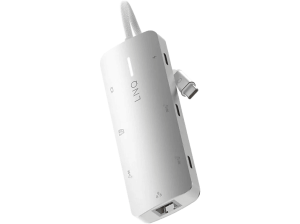 Hub - Linq ProConnect 8in1, Lector de tarjetas, Carga rápida 140W, Blanco