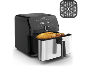 Freidora de aire - Moulinex Easy Fry Mega EZ855D, 2020 W, 200º C, 8 Programas, 7.5l, Temporizador, Inox