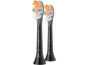 Recambio para cepillo dental - Philips Sonicare Premium All-in-One HX9092/88, 2 Cabezales de recambio, Control antiplaca, A3 Soft, Negro