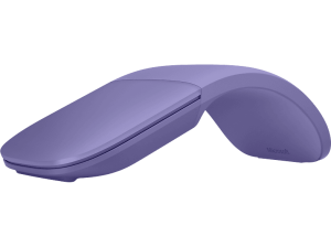 Ratón inalámbrico - Microsoft Surface Arc, Bluetooth, 2 Botones, Rango de frecuencias 2,4 GHz, 6 Meses Autonomía, Violeta