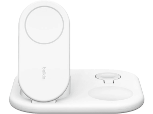 Cargador móvil inalámbrico - Belkin BoostCharge Qi2, Carga Universal con dispositivos que funcionen el estándar 15W, Blanco