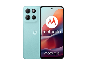 Móvil - Motorola Moto g15, Salt Air, 512 GB, 8 GB RAM, 6.72" LCD, MediaTek Helio G81, Full HD+, Cuero Vegano, 5200 mAh