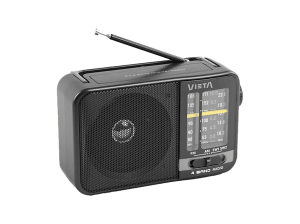 Radio despertador - Vieta VM-RF200BK, 5W, Altavoz Incorporado, AM, FM, SW1, SW2, Negro