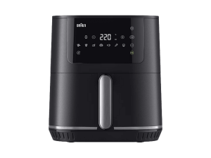 Freidora de aire - Braun MultiFry 5 HF5030, 1700W, 6 l, Temperatura 80° a 200°, 8 programas automáticos, Negro Mate