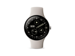 Smartwatch - Google Pixel Watch 4, AMOLED, 45 mm, Correa S-L, Aluminio 100% reciclado, Con Gemini, Plata/Porcelana