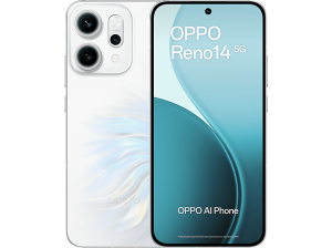 Móvil - OPPO Reno14, Opal White, 256 GB, 12 GB RAM, 6.59 " 2.5D AMOLED, Mediatek Dimensity 8350 (4nm), 6000 mAh, IP69