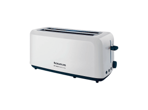 Tostadora - Taurus Mytoast Duplo Cool, 1450 W, 6 Niveles de tostado, Descongela, Recalienta, Blanco
