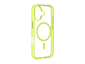 Funda móvil - CellularLine ICONIC MAG, Para iPhone 17, Ultrarresistente, MagSafe, Lima y Transparente