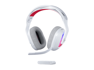 Auriculares gaming - Logitech G A20 X Lightspeed, Bluetooth, PS5-XBOX-Switch-PC, Playsync, Micrófono extraíble, Personalizable, Lightsync, Blanco