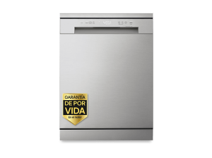 Lavavajillas - LG DF142FV, 14 servicios, 5 programas, 60 cm, QuadWashâ„¢, Inverter Direct Driveâ„¢, Inox antihuellas