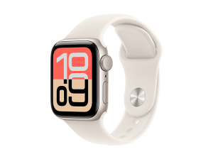 REACONDICIONADO Seminuevo Muy bueno Apple Watch SE 3 (2025), GPS+CEL, 40 mm, Caja de aluminio Blanco estrella, Correa deportiva S/M