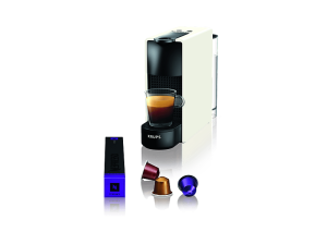 Cafetera de cápsulas - Nespresso® Krups XN1101 Essenza Mini,1310 W, 19 Bar, 0.6 L, Calentamiento en 25 s, Apagado automático, Blanco
