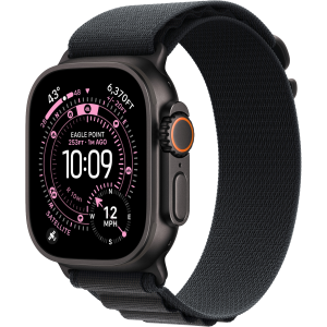 Apple Watch Ultra 3 gps + Cellular - 49mm black Titanium Case - Black Alpine Loop Medium Smartwatch
