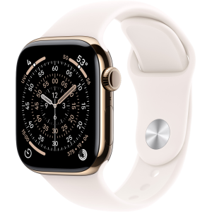 Apple Watch Series 11 gps + Cellular - 42mm titanium Case Light Blush Sport Band S/m Smartwatch Gold