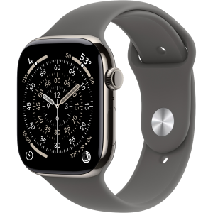 Apple Watch Series 11 gps + Cellular - 46mm titanium Case Stone Grey Sport Band S/m Smartwatch Natural