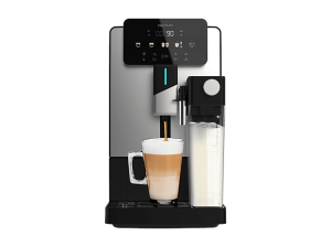 Cafetera superautomática - Cecotec Cremmaet Latte, 19 bar, 1300W, Depósito de leche 400ml, agua 1.1L, Display táctil, Molinillo, Negro