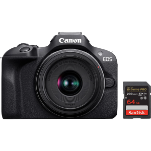 Canon Eos R100 + Rf-s 18-45mm 64 Gb Sd Kaart Hybride Camera