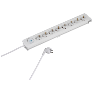Vivanco 8-voudig Stopcontact Comfort Line Met Sluiter 14 M Wit Stopcontact