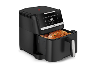 Freidora de aire - Moulinex Easy Fry Silence EZ8428, 7L, Tecnología silenciosa, Compacta, Panel frontal desmontable, Hasta 8 personas, 10 programas