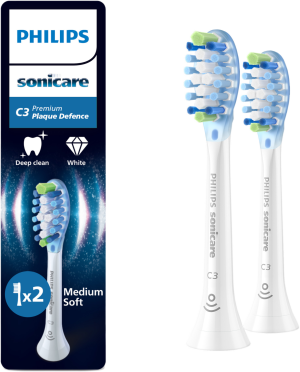 Philips Sonicare 2 C3 Premium Plaque Defence Hx9042/87 Opzet Borstels Wit