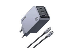 Cargador de pared - Ugreen UGR25874, Universal, 100W, 2x USB-C, 1x USB-A, Carga Rápida, Negro