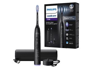 Cepillo eléctrico - Philips Sonicare 7100 HX7421/01, App, Tecnología sónica, Sensor de presión, Temporizadores intuitivos, Negro