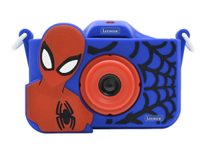 Cámara - Lexibook Infantil con protección Spiderman, 40 megapixel, Video 1080 pixel, Incluye tarjeta SD 8GB, Juegos, Azul