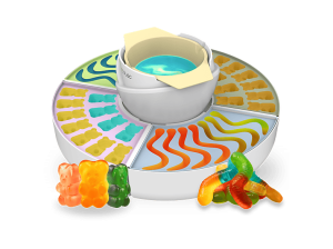 Máquina de gominolas - Cecotec Fun&Sugar; Gummy, 40 W, 2 en 1, Golosinas, Fondue, Incluye moldes silicona, Blanco