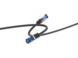 Cable de red - ISY IPC-1010, Cat-6A, 10m, 10 Gbps, Negro