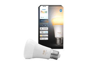 Bombilla inteligente - Philips White Ambiance 1100, E27, 8W, Bluetooth, Compatible con matter, Alexa, Apple Home y Google Home, Blanco