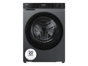Lavadora carga frontal - Haier HW90-BP14357GTUS, 9kg, 1400 rpm, 15 Programas, Opción Vapor, Inverter, Inox