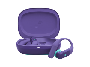 Auriculares deportivos - JBL Endurance Peak 4, Intraurales, Bluetooth, 48h Autonomía, 6 Micrófonos, Cancelación de Ruido Adaptativa, Morado