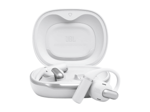 Auriculares conducción de aire - JBL Sense Pro, 38h Autonomía, Open-ear, Gancho Ajustable, 4 Micrófonos, Blanco