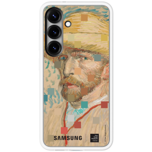 Flips Gezicht Van Gogh Telefoonhoesje Voor Samsung Galaxy S25 Bruin