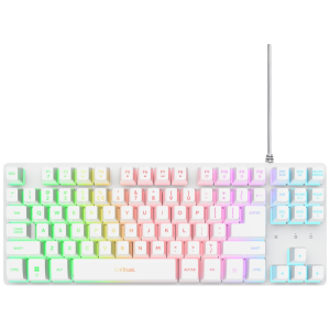Trust Gxt833ps Thado Tkl Keyboard Wht Us Bedraad Gamingtoetsenbord Wit