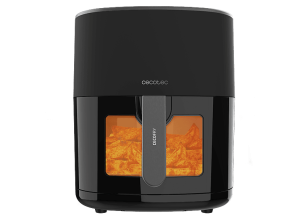 Freidora de aire - Cecotec Cecofry Fantastik Window 6500, 1700W, 6,5 L, Con ventana, Panel táctil, Negro