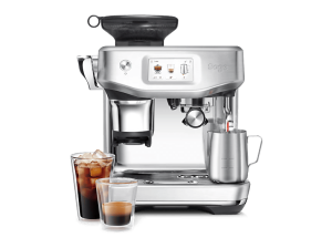 Cafetera express - Sage Barista Touch Impress, 9 bar, 1700 W, 2L, 2 Tazas, Con Extracción en Frío, Acero inoxidable cepillado