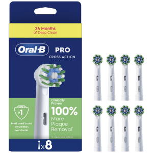 Oral-b Opzetborstel Crossaction Wit 8ct