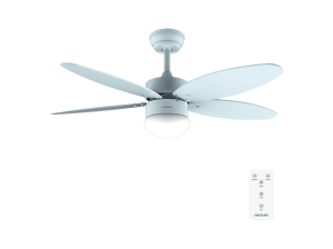 Ventilador de techo - Cecotec EnergySilence Aero 4260 Full Sky, 40W 42” con luz LED 3 tonos, Mando, Temporizador 8h, 6 velocidades y 5 aspas, Azul