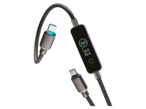 Cable USB - CellularLine Power View IQ C, Carga rápida, 240 W, Universal, Negro