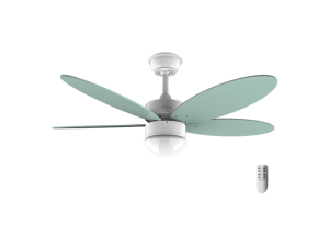Ventilador de techo - Cecotec EnergySilence Aero 4260 Mint, luz LED 3 tonos, Mando, Temporizador 8h, 6 velocidades, Aspas reversibles, Verde Menta