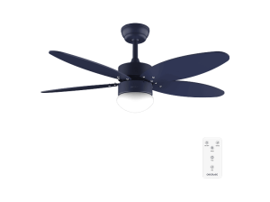 Ventilador de techo - Cecotec EnergySilence Aero 4260 Full Purple, luz LED, Mando, 6 velocidades, 5 aspas reversibles, Temporizador 8h, Púrpura