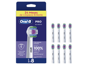 Recambio para cepillo dental - Oral-B Pro 3D White, Cabezales De Recambio, Pack de 6 unidades, Blanco