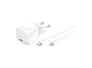 Cargador de pared - Belkin BoostCharge USB-C compacto 30 W + cable con conector Lightning, Universal, Blanco