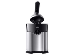 Exprimidor - Braun eléctrico CitrusQuick 7 CJ7050 BK, 160W de potencia, Acero inoxidable, Negro