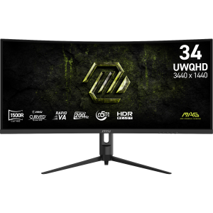 MSI Mag 342cqrf E20 - 34 Inch Uwqhd 3440 X 1440 Pixels Va (vertical Alignment)