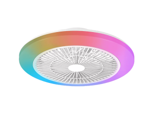 Ventilador de techo - Philips Amigo, 40 W, 6 Velocidades, 9 modos color, Mando a distancia, Blanco