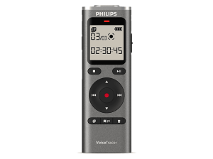 Grabadora de voz - Philips DVT1170, 8 GB, MicrÃ³fono 360Â°, Pantalla LCD 1.34 ", Formato PCM (WAV)â€©, Funciona con pilas AAA, Plata