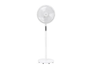 REACONDICIONADO Seminuevo Muy bueno Ventilador de pie - Jata JVVP3062, 50 W, 3 Velocidades, Con mando, Área acción 20m², Temporizdor 9h, Blanco